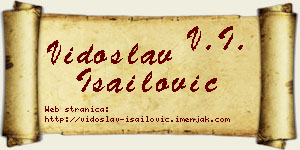 Vidoslav Isailović vizit kartica